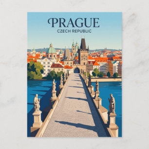 Karlsbrücke Tschechien Postkarte