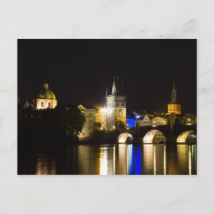 Karlsbrücke und Moldau Postkarte