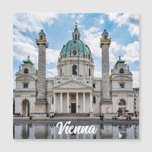 Karlskirche à Vienne, Autriche Magnet (Devant)
