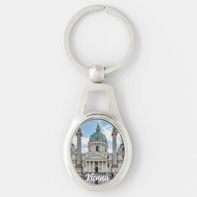 Karlskirche in Wien, Österreich Schlüsselanhänger (Vorderseite)