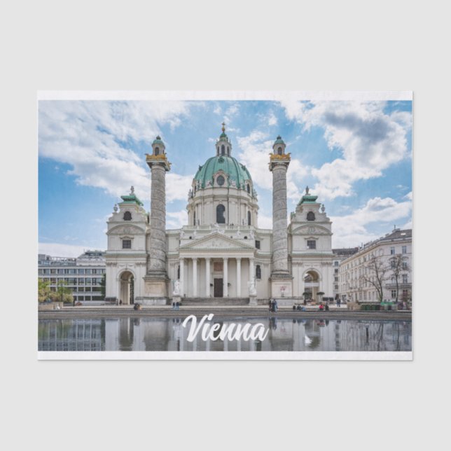 Karlskirche in Wien, Österreich Seidenpapier (Vorderseite)