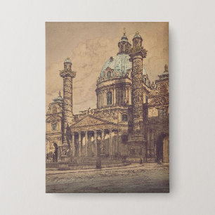 Karlskirche Kirche in Wien, Österreich Button