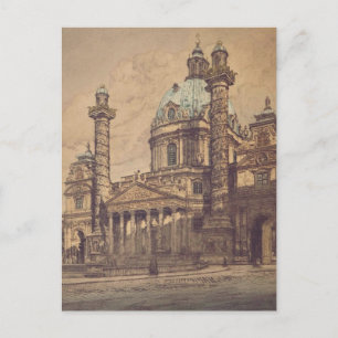 Karlskirche Kirche in Wien Österreich Kunstpostkar Postkarte