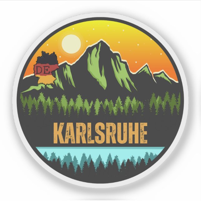 Karlsruhe, Baden-Württemberg Deutschland Aufkleber (Vorderseite)