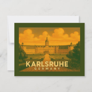 Karlsruhe Deutschland Stadt Kunst Postkarte