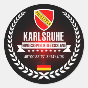 Karlsruhe Runder Aufkleber