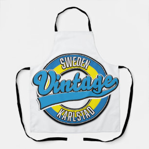 Karlstad Schweden Vintage Style Logo. Schürze