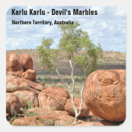 Karlu Karlu "Teufels Murmeln" Quadratischer Aufkleber
