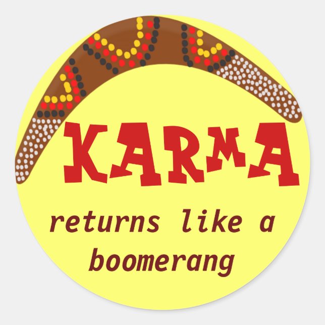 Karma-Aufkleber Runder Aufkleber (Vorderseite)