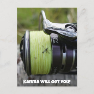 Karma bringt euch zum Angeln Postkarte