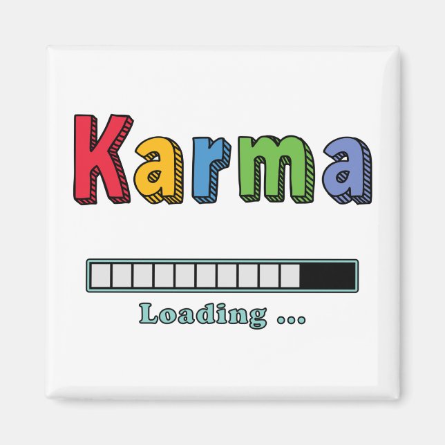 Karma Chargement... Magnet (Devant)