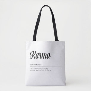 Karma Definition Funny Tasche