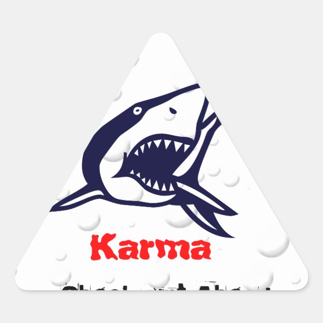 Karma Dreieckiger Aufkleber (Vorderseite)