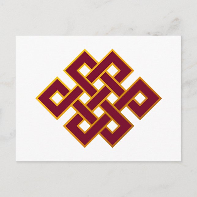 Karma ... Endloser Knoten oder ewiger Knoten Postkarte (Vorderseite)