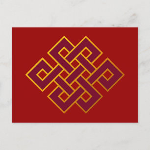 Karma ... Endloser Knoten oder ewiger Knoten Postkarte