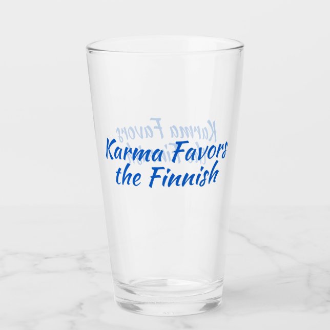 Karma favorisiert den finnischen Glass Tumbler (Vorderseite)