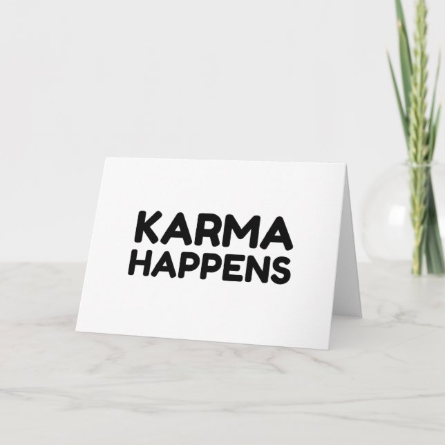 KARMA HAPPENS FEIERTAGSKARTE (Vorderseite)