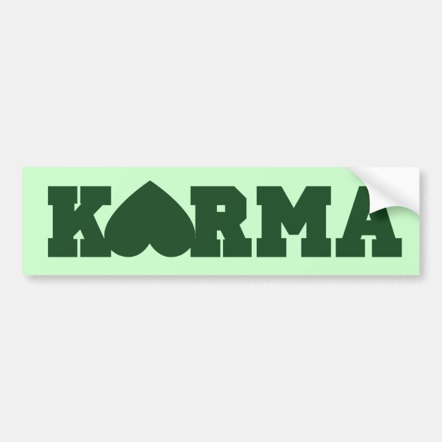 Karma Heart Autoaufkleber (Vorne)
