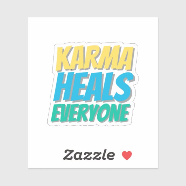 Karma heilt alle Dankeschön-Aufkleber Aufkleber (Blatt)