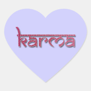 Karma Herz-Aufkleber