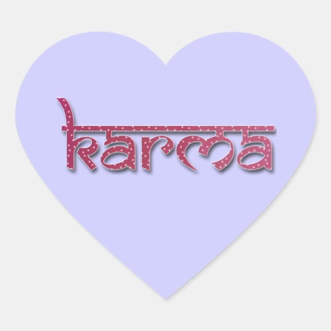 Karma Herz-Aufkleber (Vorderseite)