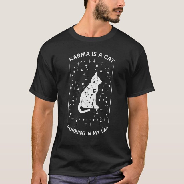 Karma Is Cat Music  Celestial Pet Girls Boys Kids  T-Shirt (Vorderseite)