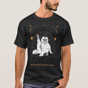 Karma ist eine Katze, die auf meinem Schoß schnurr T-Shirt