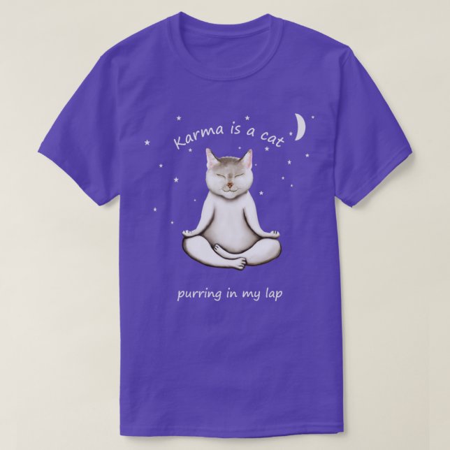 KARMA IST EINE KATZKRAFT IN MEINEM LAP T-Shirt (Design vorne)