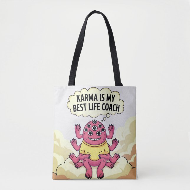 Karma ist mein bester Lebensberater Tasche (Vorderseite)