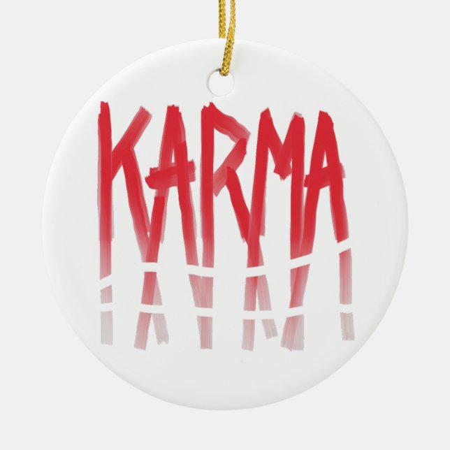 Karma Keramik Ornament (Vorne)