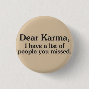 Karma-Knopf-Button Button