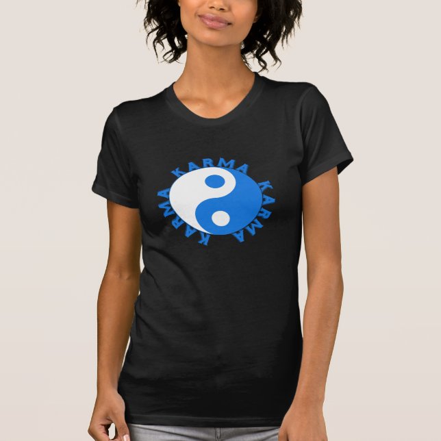 KARMA Kreis mit Yin Yang Symbol T-Shirt (Vorderseite)