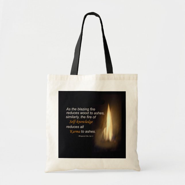 Karma - le feu de flambage - sac de citation de (Devant)