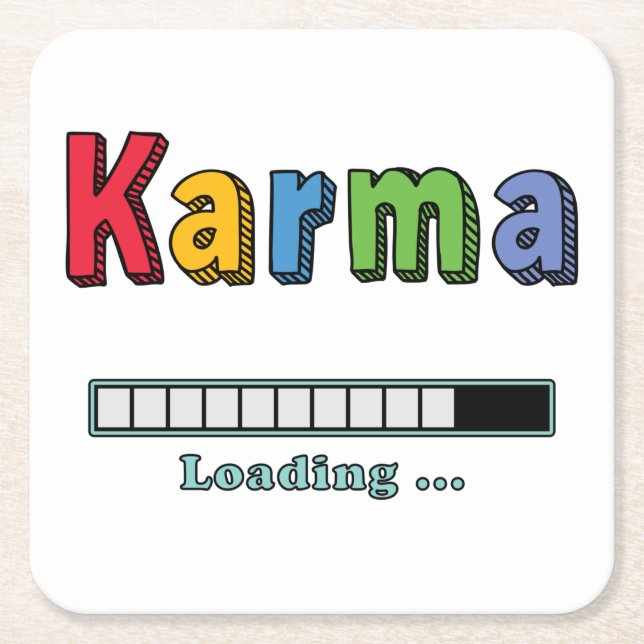 Karma Loading.. Square Paper Untersetzer (Vorderseite)