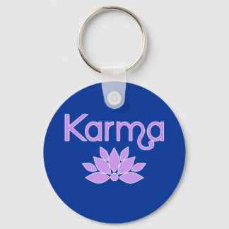 Karma mit Lotus Blume Tshirt Schlüsselanhänger