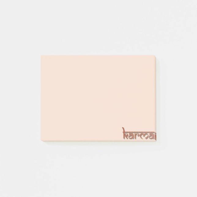 Karma - orange post-it klebezettel (Vorderseite)
