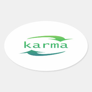 Karma-Pfeil-Oval-Aufkleber Ovaler Aufkleber