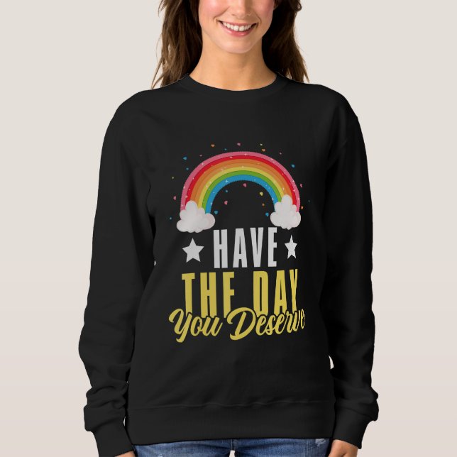 Karma Quotes Boho Rainbow  Humor Sarcastic Men Wom Sweatshirt (Vorderseite)