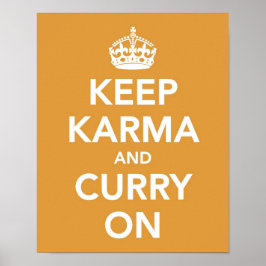 Karma und Curry behalten Poster
