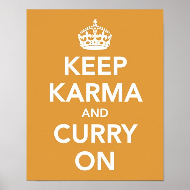 Karma und Curry behalten Poster (Vorne)