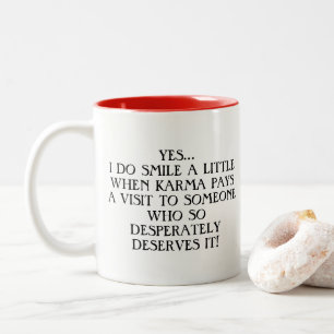 KARMA VIENT APPELER HUMOUR BEVERAGE MUG