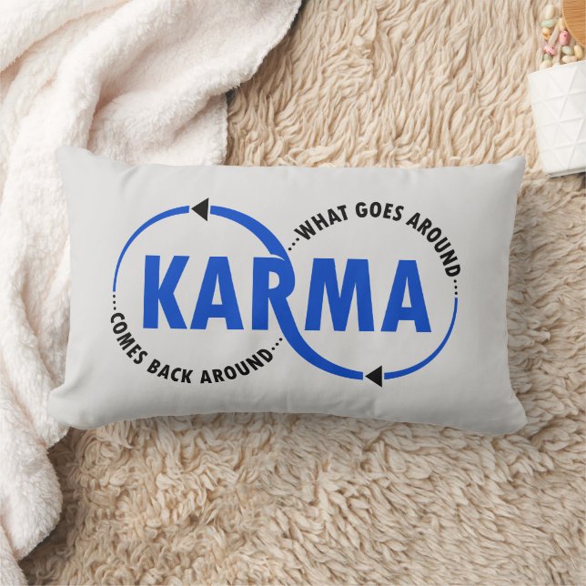 Karma - Was umher geht, kommt zurück (v2) Lendenkissen (Decke)