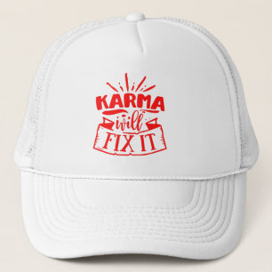 KARMA WIRD IHN lustig sarkastisch humorvoll BEHOBE Truckerkappe