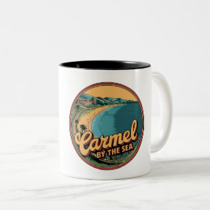 Karmel am Meeresstrand California Pazifikküste g Zweifarbige Tasse