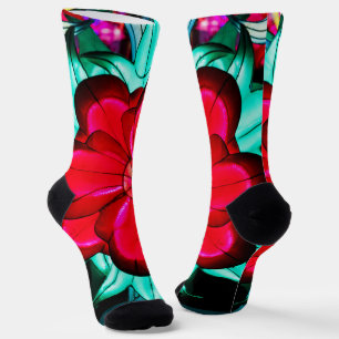 Karmesinroße Majestät Socken