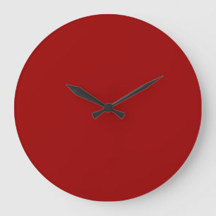 Karmesinrot einfarbig große wanduhr