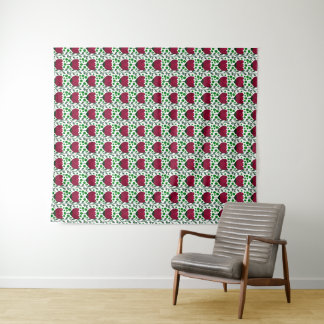 Karmesinrote Tulpen-Blumenmuster | Elegantes Rot Wandteppich