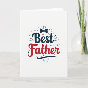 Karmesinroter Bester-Vater-Kunstkarte Karte