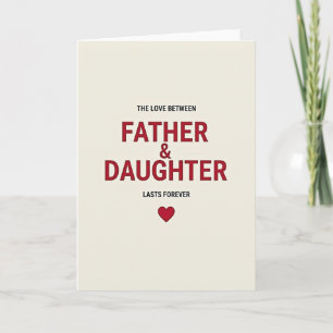 Karmesinroter Vater-Tochter-Karte Karte