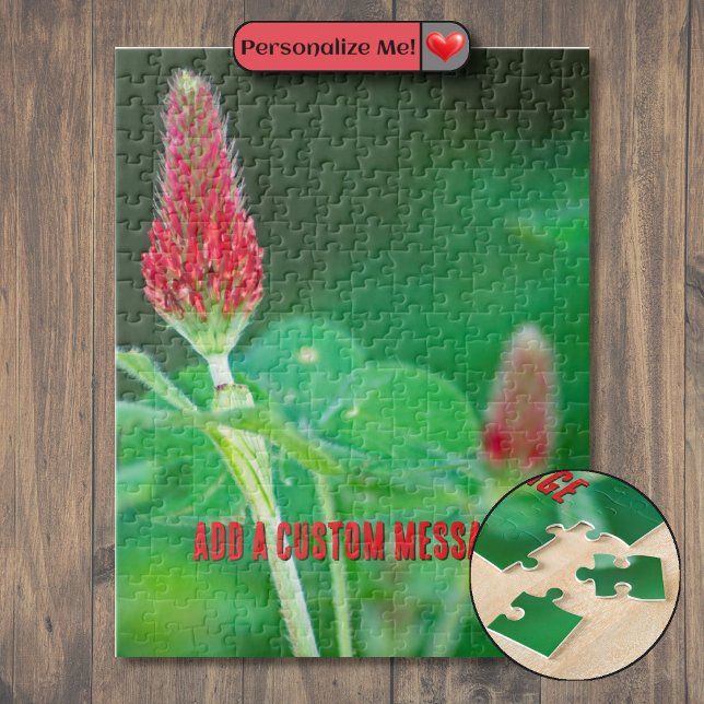 Karmesinrotes Kleeblatt-Paar (Crimson Clover Pair Jigsaw Puzzle)